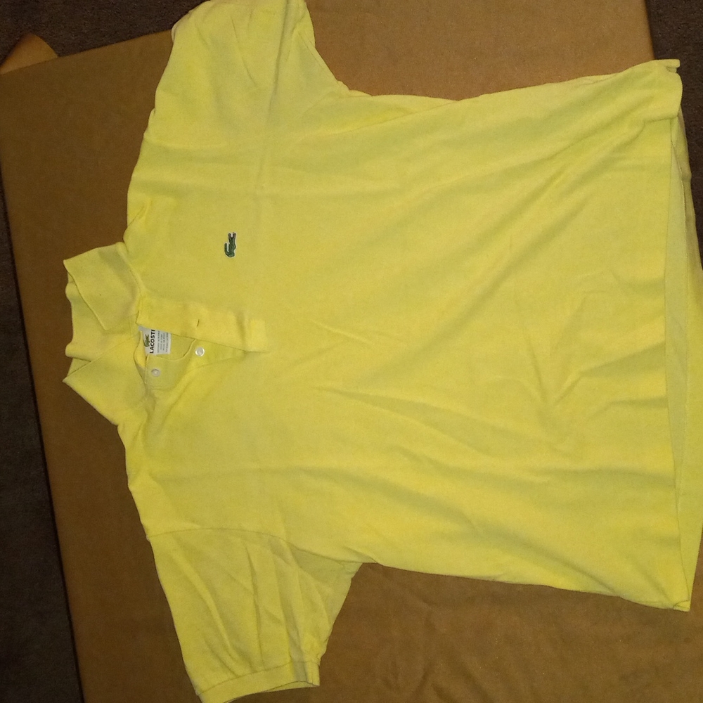 Bnwot lacoste yellow polo size 6